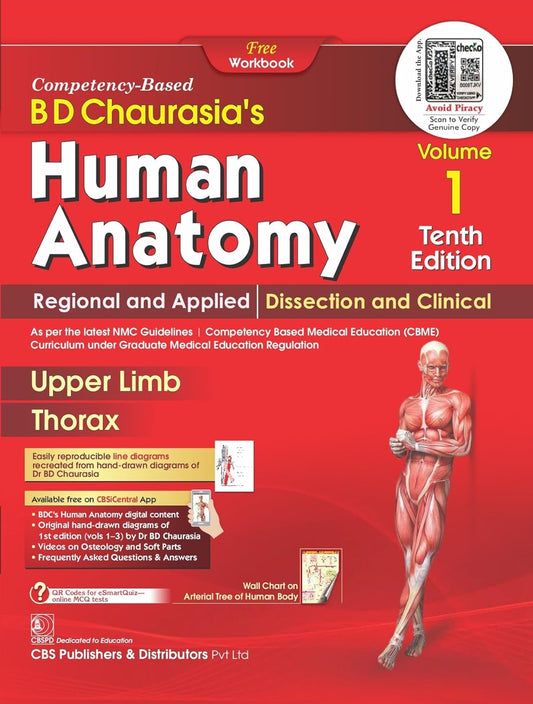 Bd Chaurasias Human Anatomy 10Ed 4 Vol Set (Pb 2025)